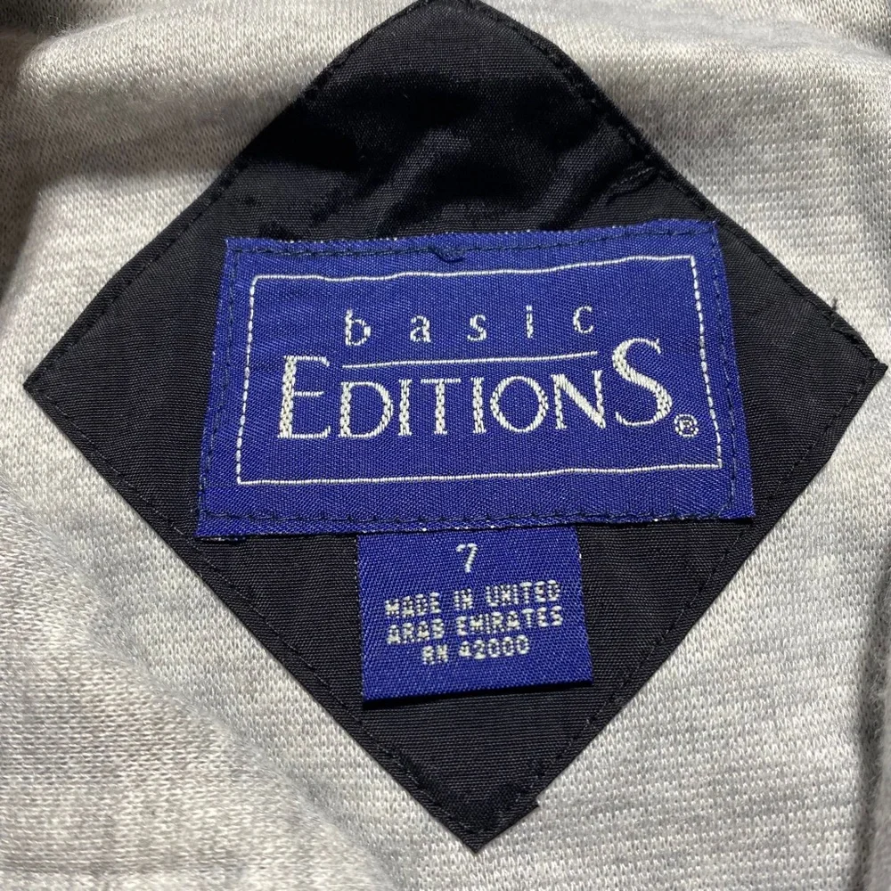 Basic Editions Boys Full Front Zip‎ Water Resistant Hooded Jacket Size 7 Black